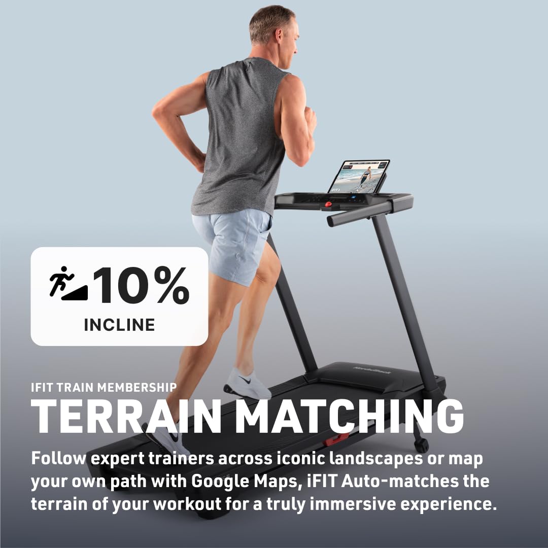 NordicTrack T Series 5 Foldable Home Treadmill with Smart Training Features