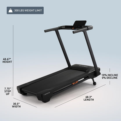 NordicTrack T Series 5 Foldable Home Treadmill with Smart Training Features