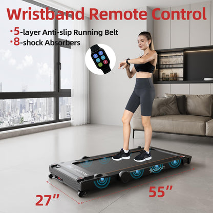 Hccsport 3 in 1 Under Desk Treadmill with Incline & Removable Workstation Desk
