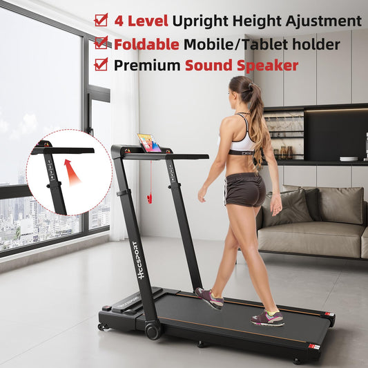 Hccsport 3 in 1 Under Desk Treadmill with Incline & Removable Workstation Desk