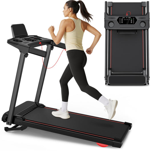 Foldable Walking Pad Treadmill with 15% Auto Incline & 350LBS Capacity