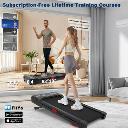 TRAILVIBER Walking Pad Treadmill with 12% Incline, LED Screen & Bluetooth Speaker